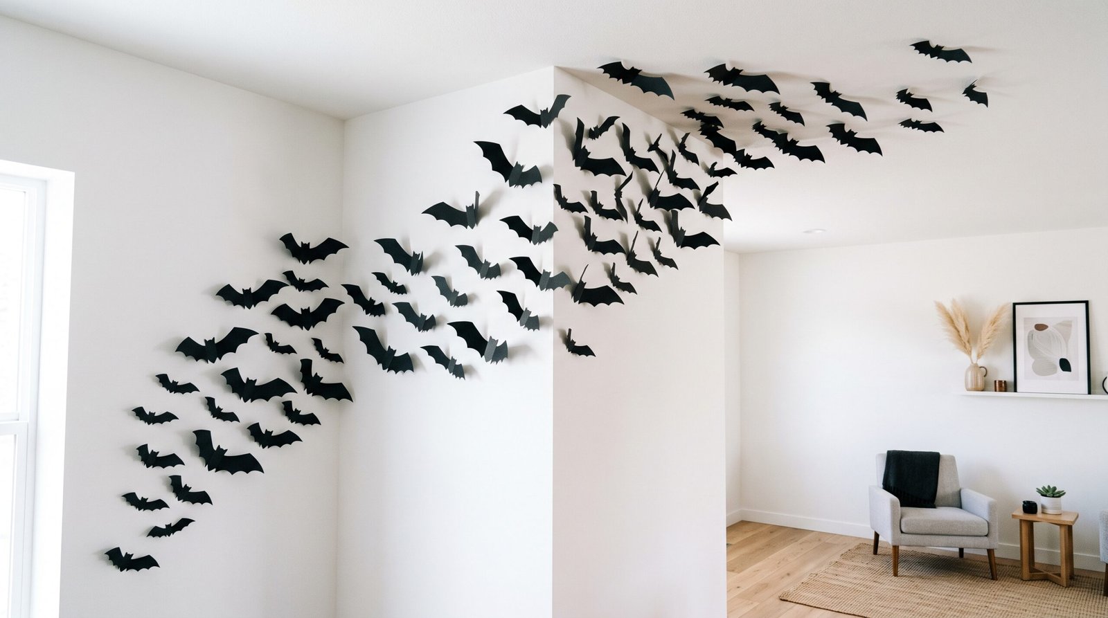 Halloween Black_bats_decorating