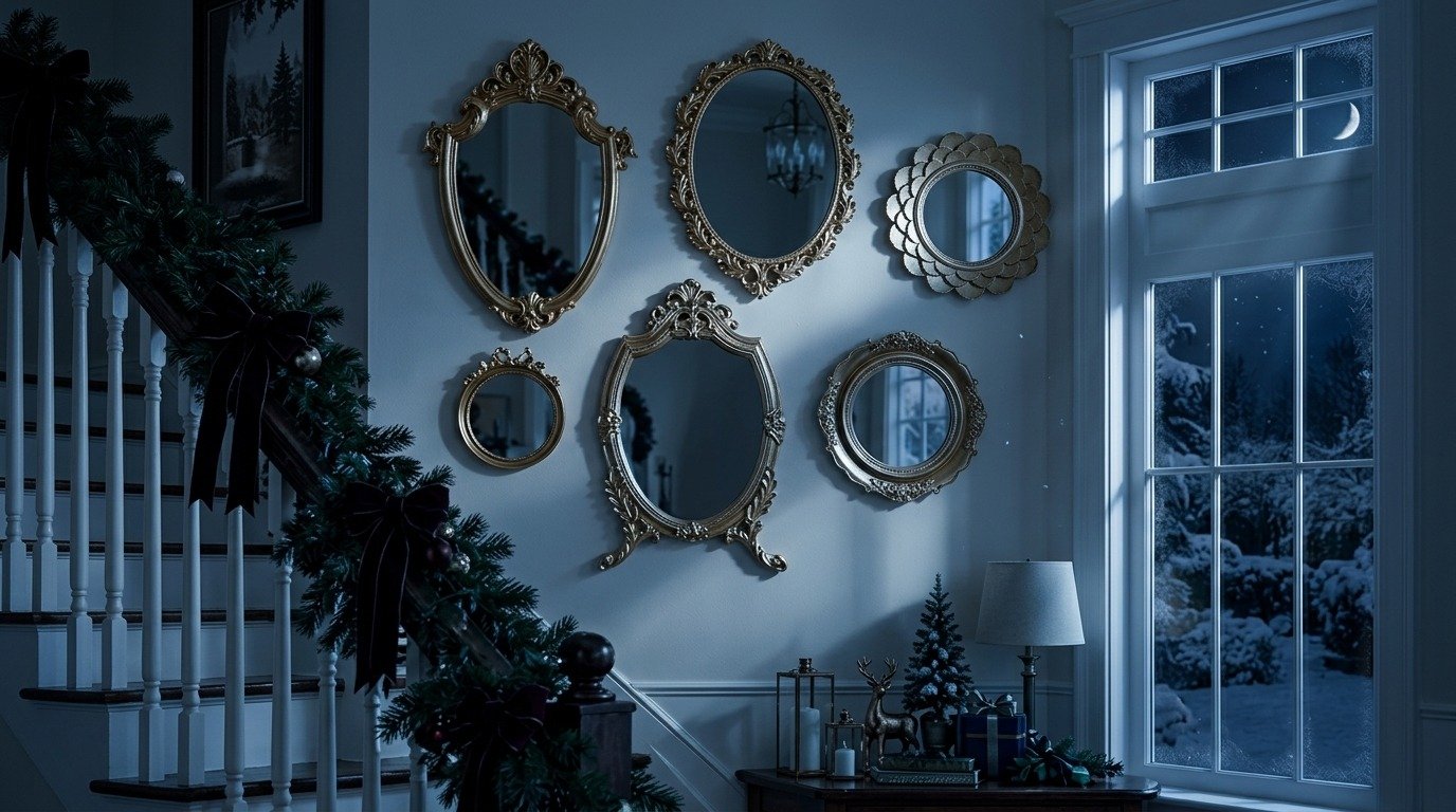 Halloween mirror wall decoration