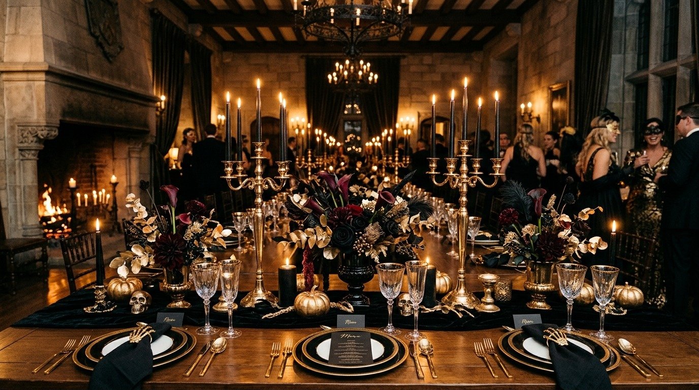 Halloween party table