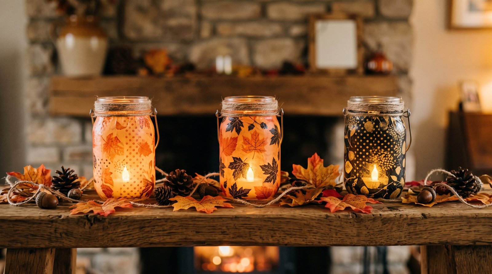 Halloween Mason_jars_illuminating_autumn