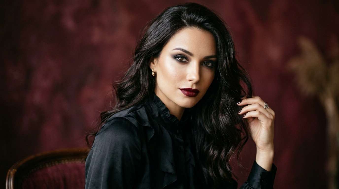 Woman_with_dark_glossy_Lips
