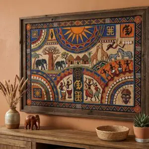 African inspired wall (Afrohemian) home decor