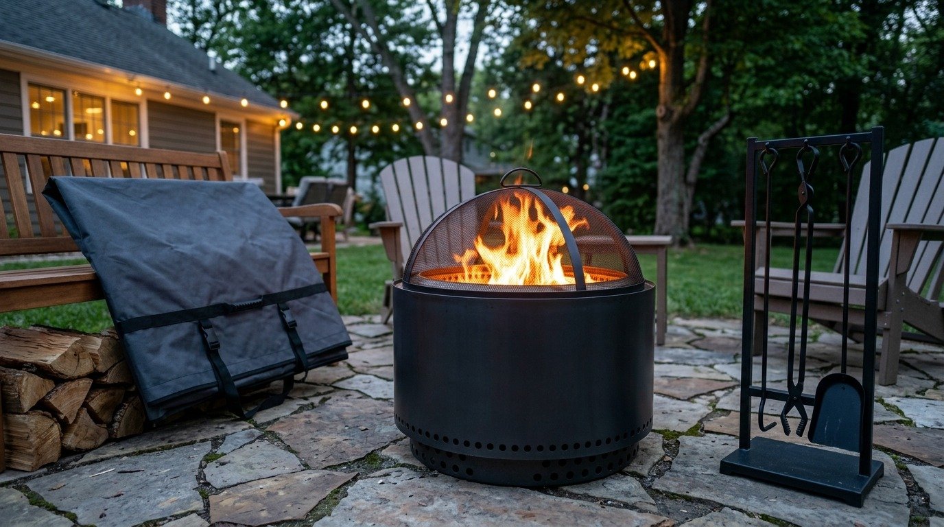 Fire Pit Spark Screens + Fire Pit Covers + Smokeless Fire Pits + Fire Pit Tools