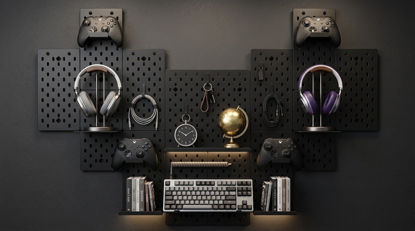Gaming accessories organized