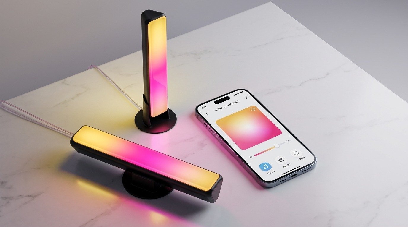LED light bars and smartphone