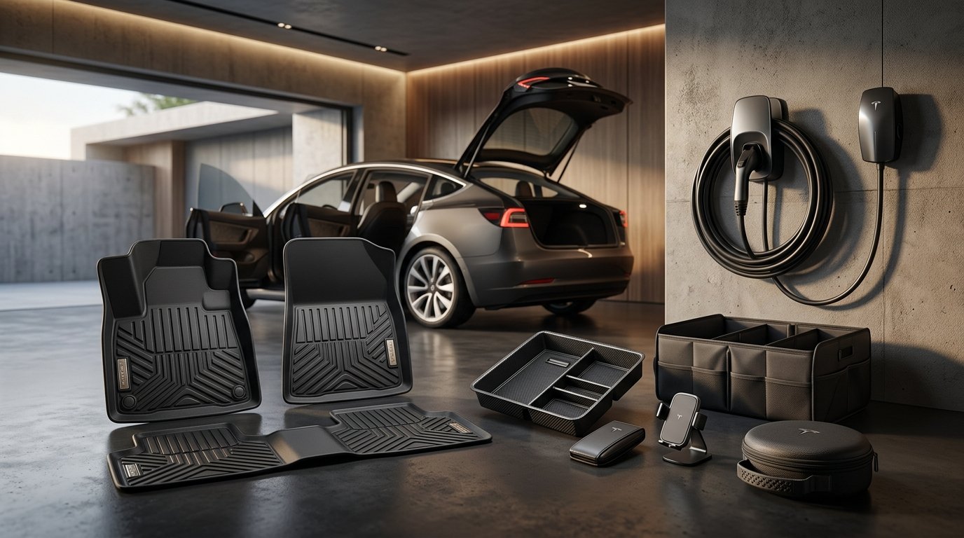 Tesla Floor Mats Tesla Accessories Charging Cable Organizers