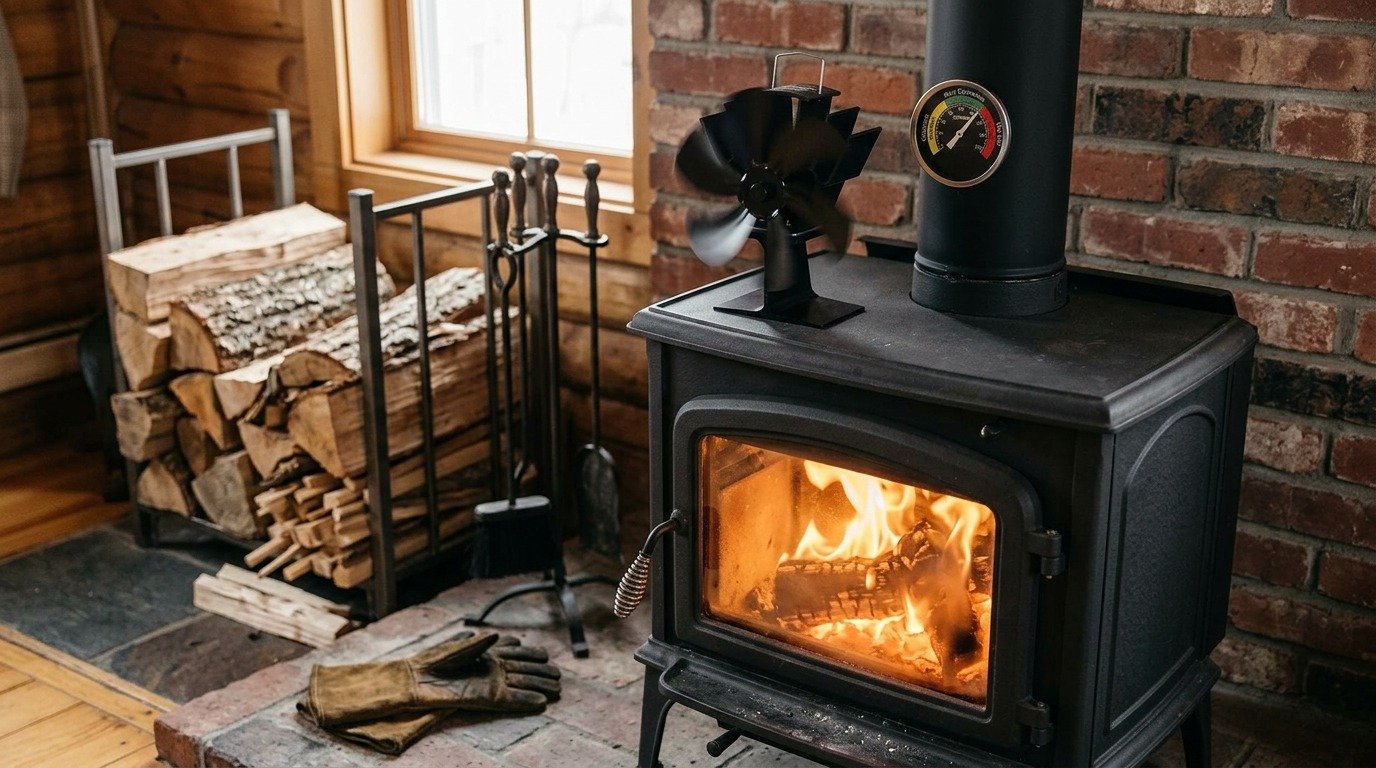 Wood Stove Thermometers + Heat-Powered Stove Fans